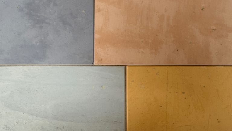 Vier frühlingshafte volimea-Wandfarben als Muster.